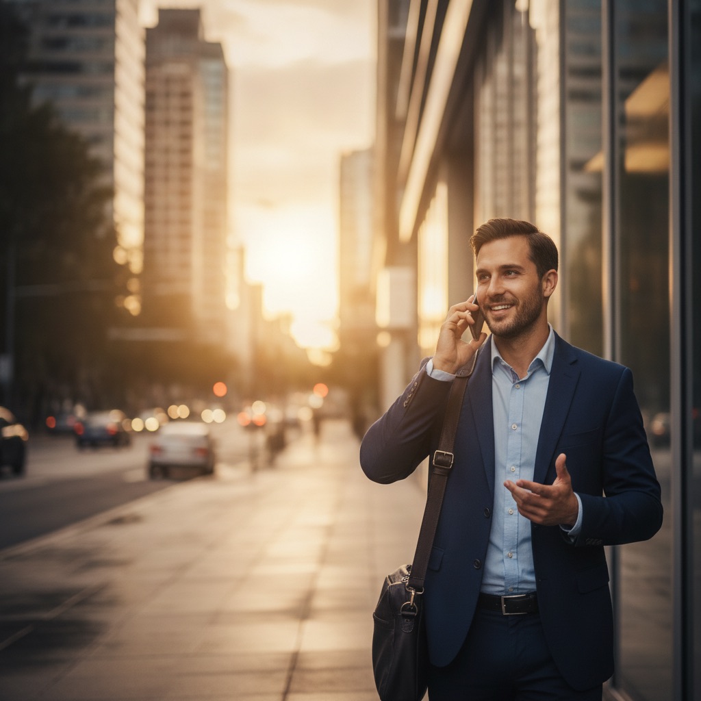 A field rep capturing a call on mobile